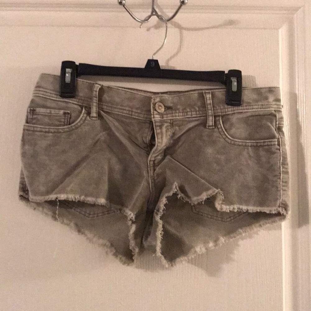 Hollister Booty Corduroy Green 4 Pocket Shorts